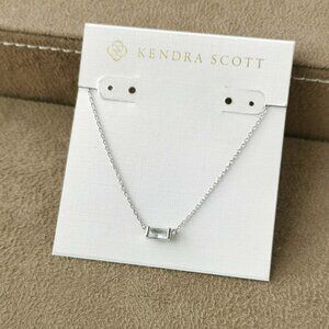 Kendra Scott Juliette Necklace, Silver White Crystal